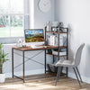 HOMCOM Computer Desk with Storage Shelves on Left or Right, Industrial Reversible Writing Desk for Home Office, Study, Easy Assembly, 120 x 64 x 121cm, Walnut and Black