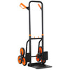 DURHAND Six-Wheel Folding Sack Barrow Trolley - Black/Orange