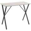 HOMCOM 120 cm Rectangular Bar Table for 4 People, Modern Breakfast Bar Table with Wood Effect Tabletop, Steel Legs, Coffee Desk for Living Room, White
