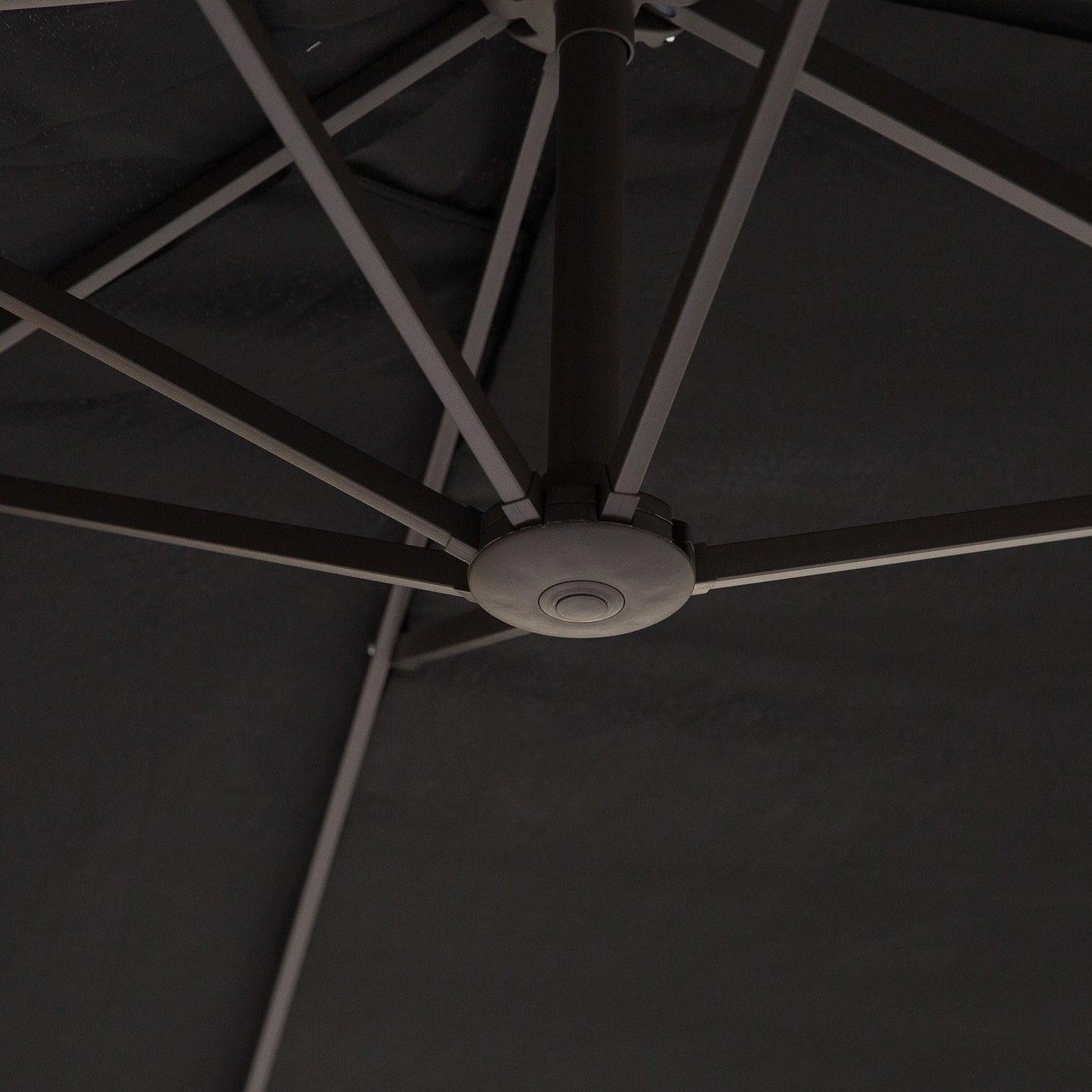 Outsunny 4.6m Double Garden Parasol - Black