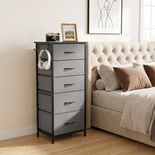 HOMCOM Chest of Drawers in Charcoal Grey