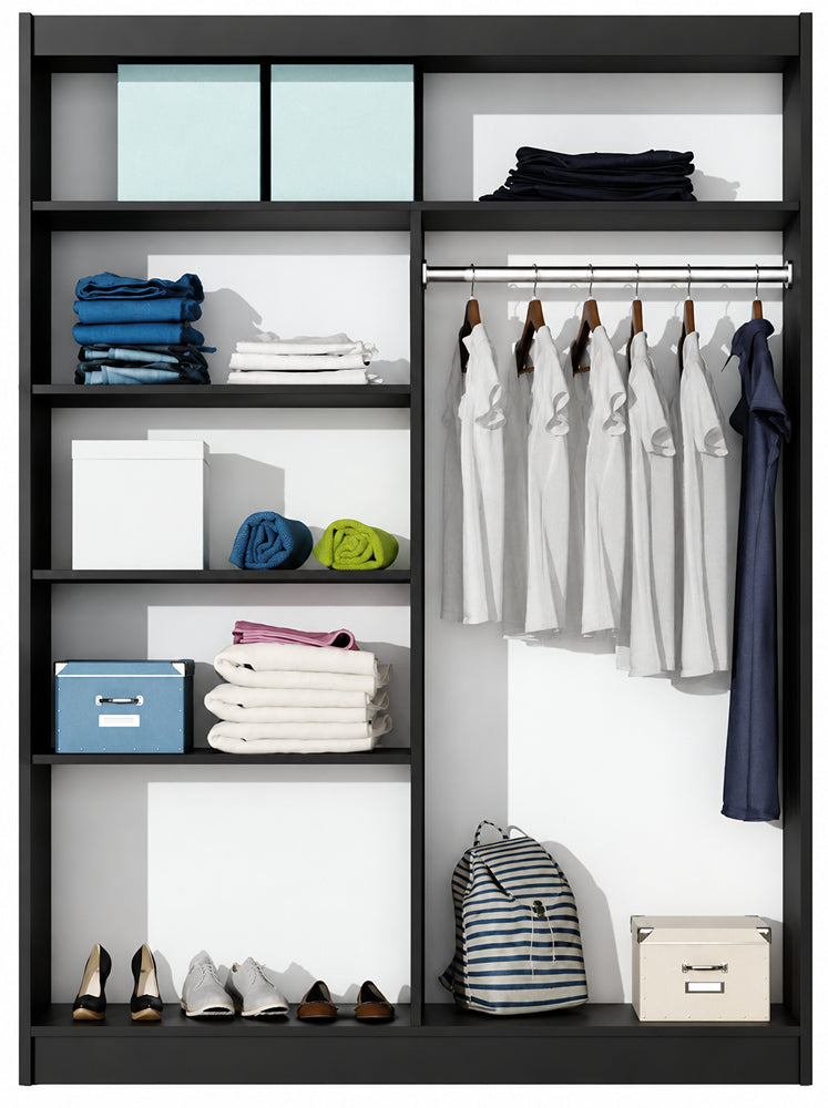 Dakota Mirrored Sliding Door Wardrobe 160cm (DAKOTA-160)