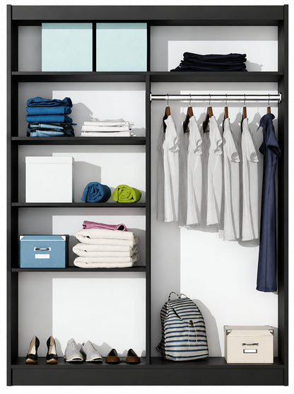 Dakota Mirrored Sliding Door Wardrobe 160cm (DAKOTA-160)