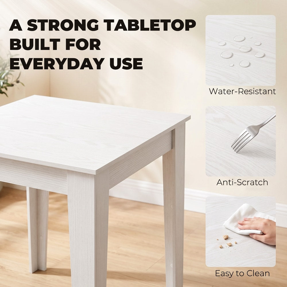 HOMCOM Dining Table for 4 in White