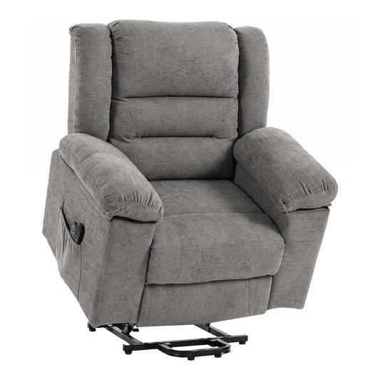 HOMCOM Oversized Riser Recliner Chair with Massage and Heat in Grey