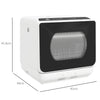 HOMCOM Six-Programme Countertop Dishwasher - White