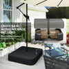 Outsunny 3 m Garden Cantilever Parasol with Cross Base, Sandbag, 360Â° Rotating Overhanging Banana Umbrella, Cream White