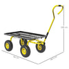 Outsunny Garden Trolley Cart, Heavy Duty Garden Cart with Metal Frame, 10