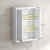 HOMCOM Bathroom Wall Cabinet with Adjustable Shelves - White