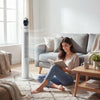 HOMCOM Tower Fan for Bedroom, Standing Floor Fan with Oscillating, 3 Modes, 3 Speeds, 24 Hour Timer, White