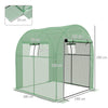 Outsunny 180 x 180cm Walk-In Polytunnel Greenhouse - Green