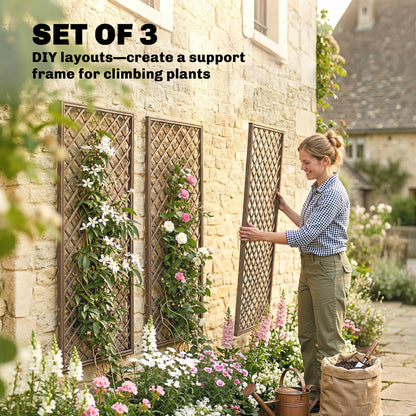 Outsunny Garden Trellis in a Natural Wood Finish
