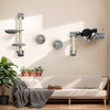 PawHut Four-Piece Cat Wall Furniture with Hammock, Perches, Ladder, Scratching Post, Grey