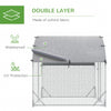 PawHut Walk In Chicken Run Galvanised Chicken Coop Hen Poultry House Cage Pet Playpen Garden with Water-Resist Cover, 2.8 x 1.9 x 2m