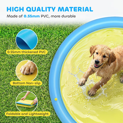 PawHut Dog Splash Pad  for Garden, Patio, Summer Fun, 170 cm
