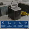 HOMCOM 12kg Countertop Ice Cube Machine, with Scoop - Black