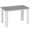 HOMCOM Dining Table for 4-6 People, Kitchen Table with Wood Effect for Dining Room, Grey