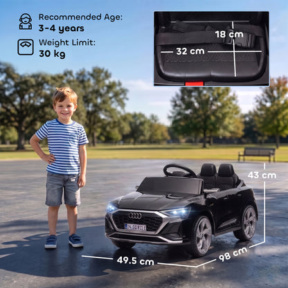 AIYAPLAY Sportback Licensed Ride on Car in Black