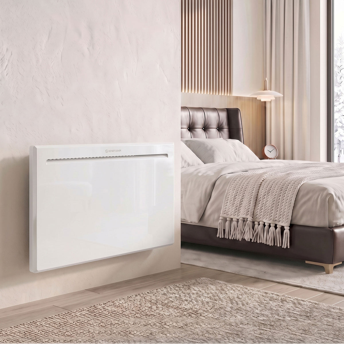 HOMCOM Smart Panel Heater Wall Mounted/Freestanding in White