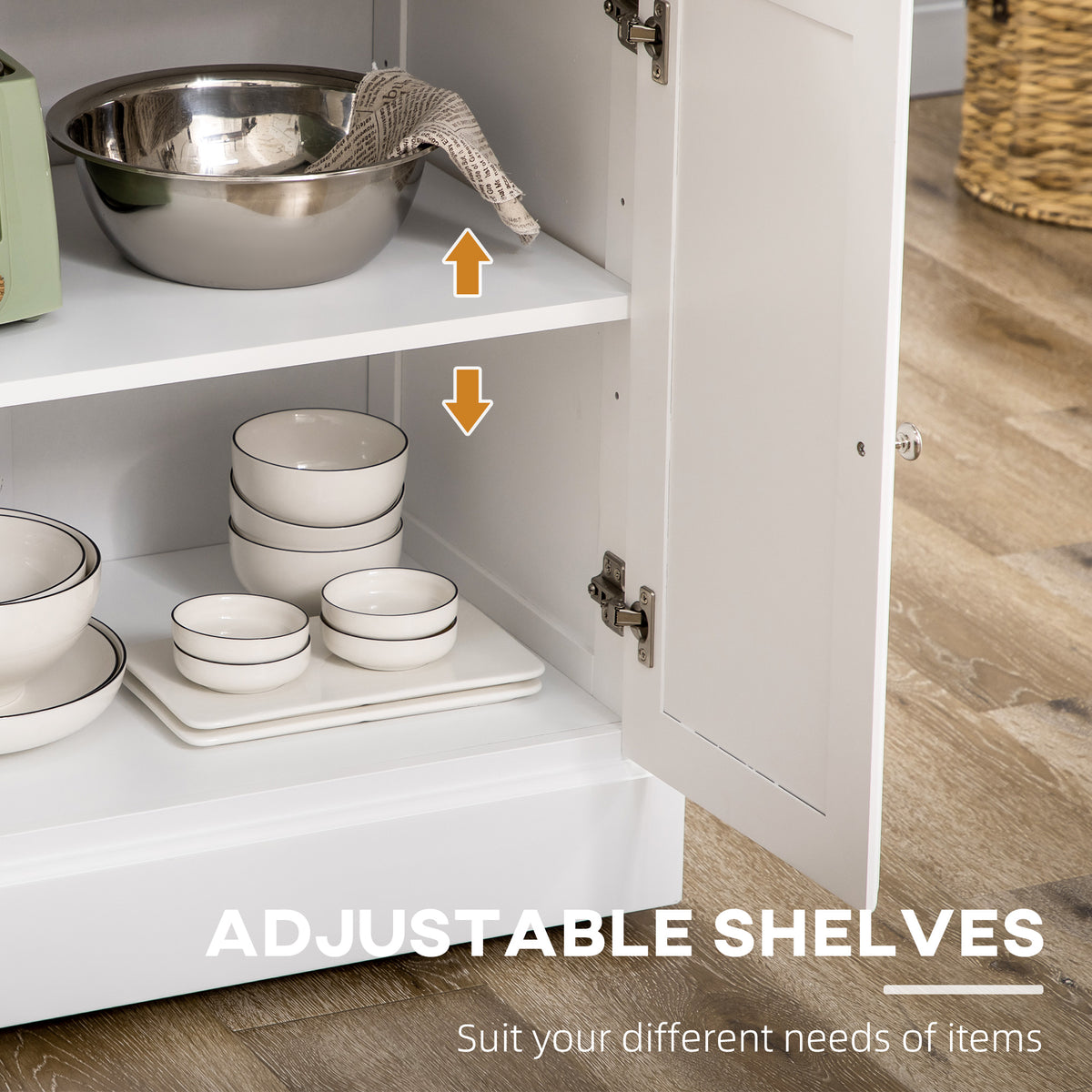 HOMCOM Kitchen Island in White