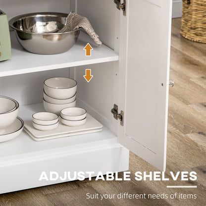 HOMCOM Kitchen Island in White