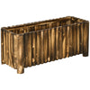 Outsunny 100L Raised Flower Bed Wooden Rectangular Planter Container Box Flower Pot Herb Pot 100L x 38.5W x 40H (cm)