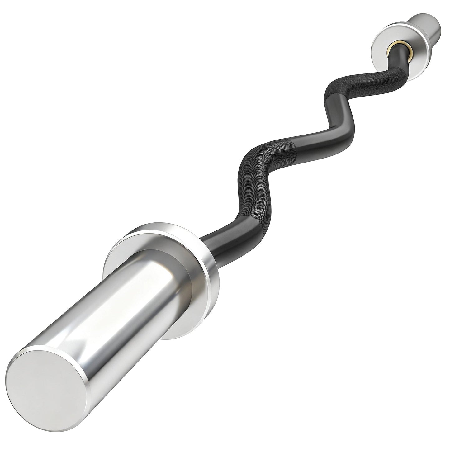 SPORTNOW قضيب أولمبي EZ Curl بطول 4 أقدام، قضيب رفع أثقال لألواح الوزن مقاس 2 بوصة مع قبضة يد غير قابلة للانزلاق 120 سم