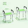 HOMCOM 57-69cm Aluminium Frame Bath Seat