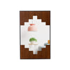 Decorative Rectangle Wall Mirror with Piano Key-Shaped Frame-Black