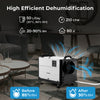 50/70L/Day Crawl Space Dehumidifier with 3 Modes and 24H Timer-Black-50L