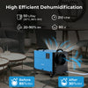50/70L/Day Crawl Space Dehumidifier with 3 Modes and 24H Timer-Blue-50L