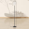 HOMCOM Flower Floor Lamp for Living Room, 3D Printed Modern Standing Lamp with Rose Shade & Foot Switch, Minimalist Tall Pole Lampshade for Bedroom, Office, E27 Holder without Bulb (25W Max), White