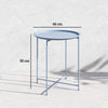 Outsunny Steel Removable Tray Top Garden Table - Blue Grey