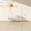 HOMCOM Floor Lamp for Living Room, Modern Standing Lamp with Shade & Foot Switch for Bedroom, Office, Orange