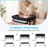 Diaper Changing Station with 3 Position Adjustable Level and 4 Universal Wheels-Black