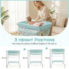 Diaper Changing Station with 3 Position Adjustable Level and 4 Universal Wheels-Green