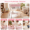 Diaper Changing Station with 3 Position Adjustable Level and 4 Universal Wheels-Pink