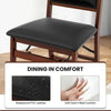 Dining Chair Set of 4 with Padded Seat and Soft Backrest-Brown