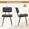 Kitchen Faux Leather Upholstered Dining Chair Set of 2-Black