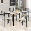 Counter Height Table with Spacious Rectangular Tabletop for Home Restaurant-Natural