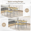 Counter Height Table with Spacious Rectangular Tabletop for Home Restaurant-Wood