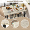 Counter Height Table with Spacious Rectangular Tabletop for Home Restaurant-Natural