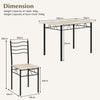 Counter Height Table with Spacious Rectangular Tabletop for Home Restaurant-Natural