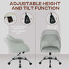 HOMCOM 46-56 cm Velvet-feel Office Chair - Grey