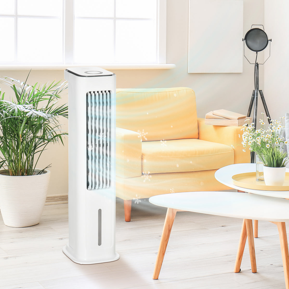 HOMCOM Evaporative Air Cooler in White