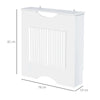 HOMCOM Painted MDF Radiator Cover Heater Cabinet Modern Slatted Home Furniture Living Room Bedroom Worktop White 82H x 78W x 19D