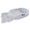 Human Dog Bed with Soft Blanket and Present Plump Pillow-Grey