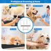 Foldable Dog Grooming Table with Height Adjustable Arms and Mesh Tray-Black