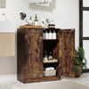 Double Door Storage Cabinet Wooden Sideboard Freestanding Kitchen Cupboard with Doors-Rustic Brown