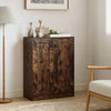 Double Door Storage Cabinet Wooden Sideboard Freestanding Kitchen Cupboard with Doors-Rustic Brown